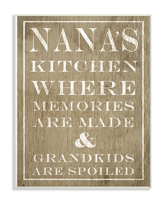 Stupell Industries Nanas Kitchen and Spoiled Grandkids Light Wall Plaque Art, 12.5" x 18.5"