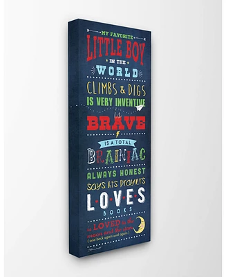 Stupell Industries Favorite Little Boy in The World Canvas Wall Art, 10" x 24"