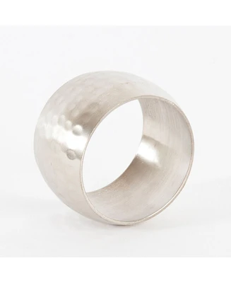 Saro Lifestyle Round Shape Napkin Ring, Set of 4