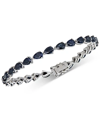 Black Sapphire Tennis Bracelet (13 ct. t.w.) in Sterling Silver