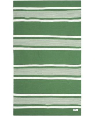 Lauren Ralph Lauren Hanover Stripe LRL2461B Green Outdoor Area Rug Collection