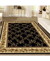 Closeout! Km Home 1427/1723/Black Navelli Black 7'9" x 11'6" Area Rug