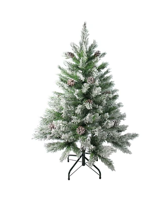 Northlight 4' Flocked Angel Pine Artificial Christmas Tree - Unlit