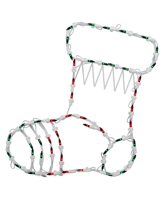 Northlight 18" Lighted Stocking Christmas Window Silhouette Decoration