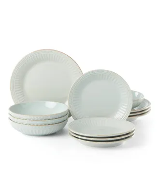 Lenox French Perle Groove 12 Pc Dinnerware Set, Service for 4