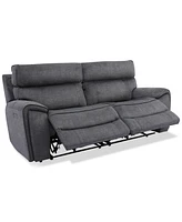 Closeout! Hutchenson 2-Pc. Fabric Sectional with 2 Power Headrests