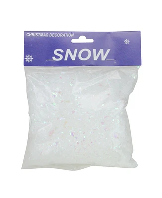 Northlight White Iridescent Artificial Powder Snow Flakes for Christmas Decorating 2 oz.