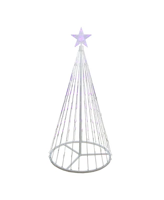 Northlight 4' Purple Led Lighted Show Cone Christmas Tree Outdoor Decoration