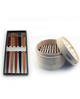 BergHOFF Bamboo 11-Pc Steamer & Chopstick Set