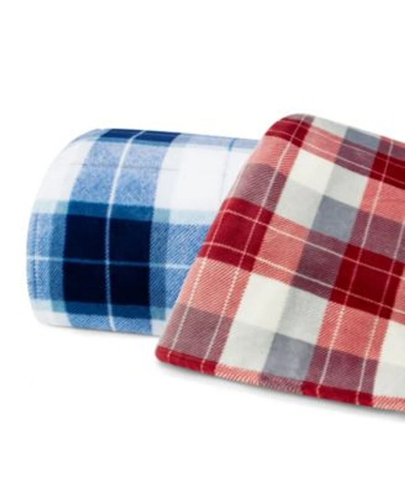 Nautica Plaid Ultra Soft Plush Blankets