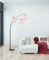Artiva Usa Lumiere Iv 80" Led Crystal Arched Floor Lamp with Dimmer