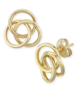 Love Knot Stud Earrings in 14k Gold