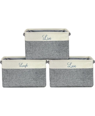 Sorbus Twill Storage Basket, Set of 3