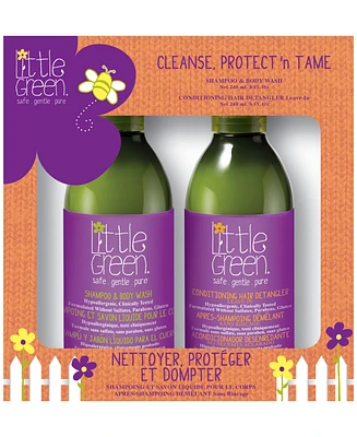 Little Green Kids Cleanse, Protect 'N' Tame Set of 2, 16 oz.
