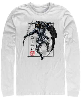 Marvel Men's Avengers Endgame Ronin Jump Action Pose, Long Sleeve T-shirt