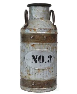 Vintiquewise Galvanized Metal Rustic Milk Can Collection