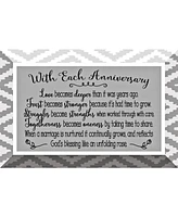 Dexsa with Each Anniversary Glass Plaque with Easel, 6" x 4"