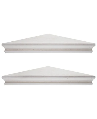 American Art Decor Wood Floating Corner Shelves