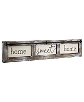 American Art Decor Home Sweet Home Rustic Wood Canvas Sign
