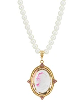2028 Gold-Tone Pearl Necklace