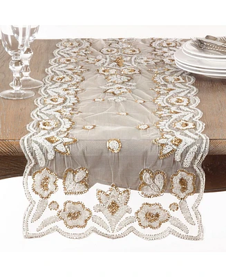 Saro Lifestyle Hand-Beaded Table Runner