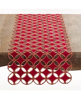 Saro Lifestyle Buche De Noel Collection Holiday Design Table Runner, 16" x 68"