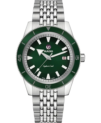Rado Men's Swiss Automatic HyperChrome Captain Cook Stainless Steel Bracelet Diver Watch 42mm