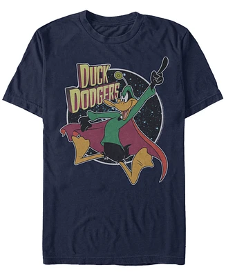 Fifth Sun Looney Tunes Men's Daffy Duck Dodgers Short Sleeve T-Shirt