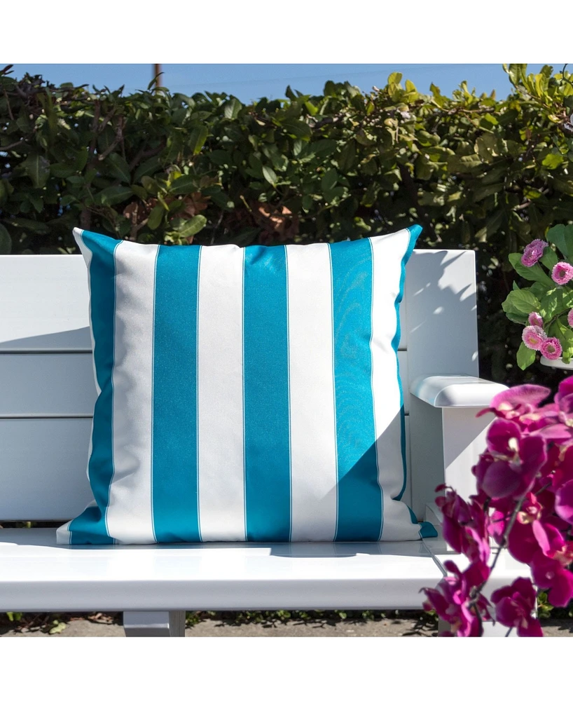 Homey Cozy Olivia Stripe Indoor/Outdoor 2-Pack Decorative Pillows, 20" x