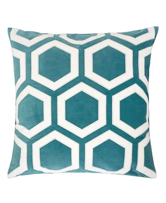 Homey Cozy Sadie Applique Velvet Decorative Pillow, 20" x 20"