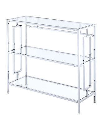 Convenience Concepts Town Square Chrome 3 Tier Bookcase