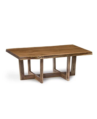 Alaterre Furniture Berkshire Natural Live Edge Wood Large Coffee Table