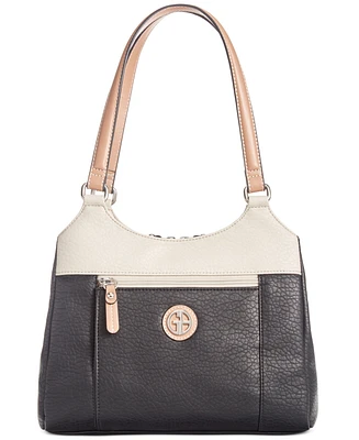 Giani Bernini Colorblock Pebbled 4-Poster Tote, Exclusively at Macy's