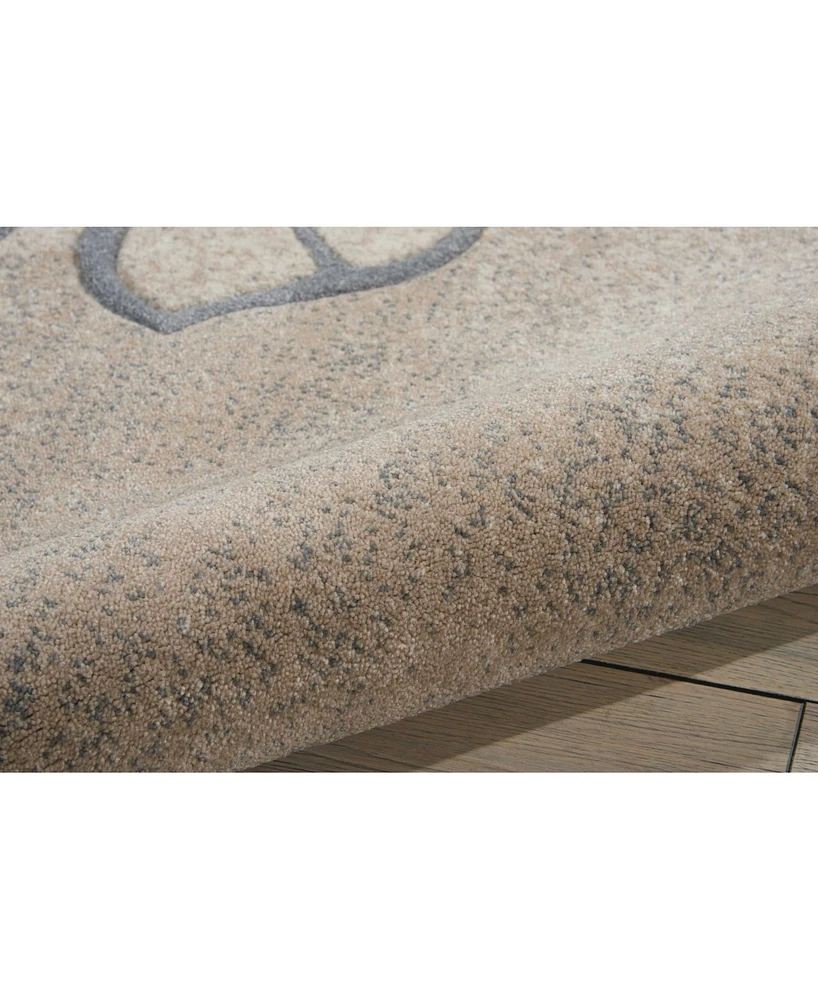 Long Street Looms Samuel SAM04 Beige 3'10" x 5'10" Area Rug