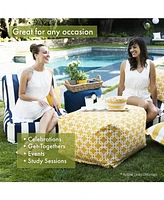 Majestic Home Goods Ottoman Square Pouf 27" x 17" 27" x 17"