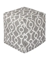 Majestic Home Goods Athens Ottoman Pouf Cube 17" x