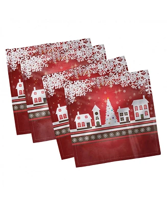 Ambesonne Christmas Set of 4 Napkins