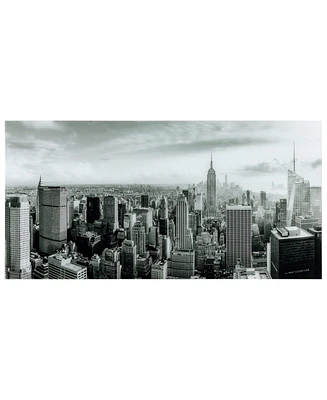 Empire Art Direct My New York Frameless Free Floating Tempered Art Glass Wall Art by Ead Art Coop, 36" x 72" x 0.2"