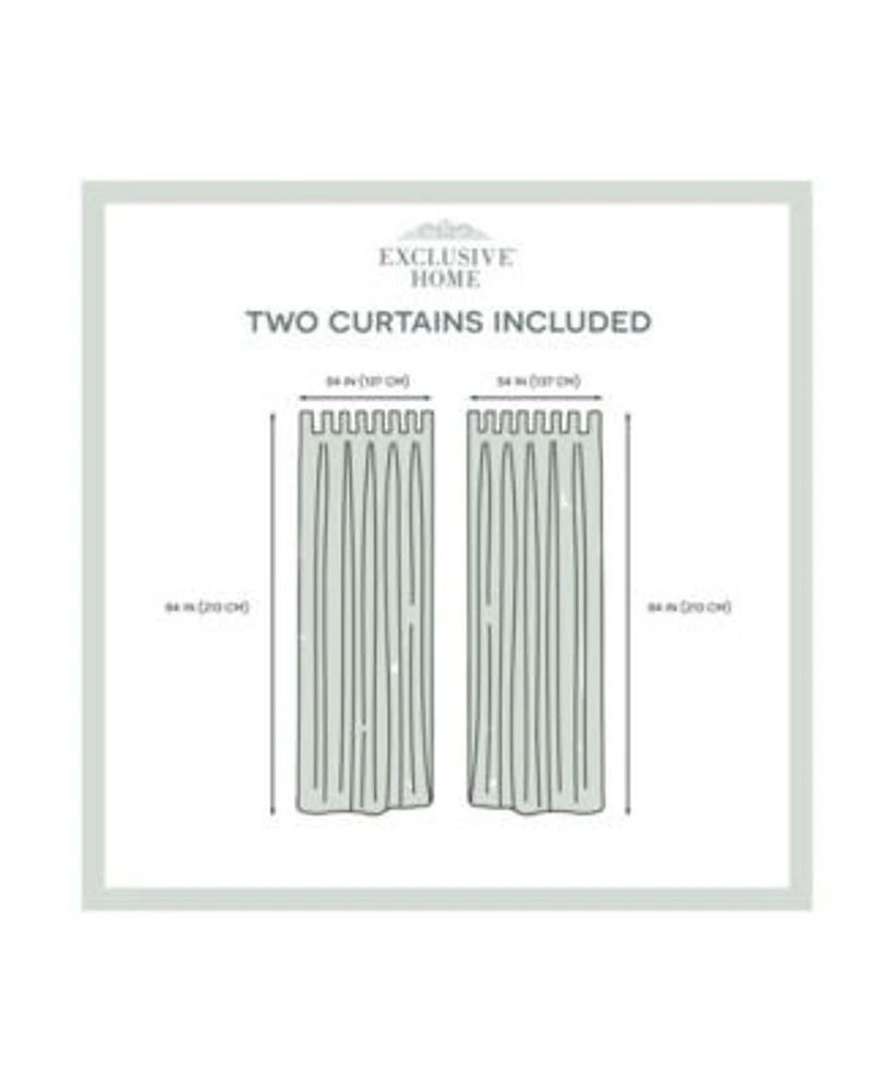 Exclusive Home Curtains Indoor Outdoor Solid Cabana Tab Top Curtain Panel Pair