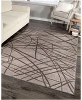 Closeout! Orian Illusions Branches Gray 5'3" x 7'6" Area Rug