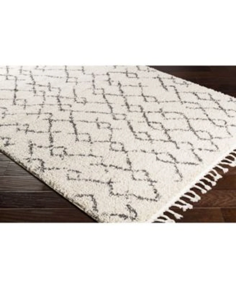 Livabliss Berber Shag Bbe Charcoal Area Rug