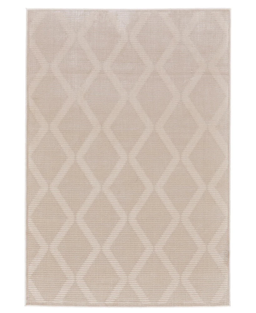 Feizy Prasad R3678 Cream 5' x 8' Area Rug