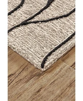 Feizy Enzo R8734 Black 2'6" x 8' Runner Rug
