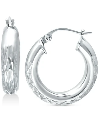 Giani Bernini Small Embellished Hoop Earrings in Sterling Silver, 20mm, Created for Macy's