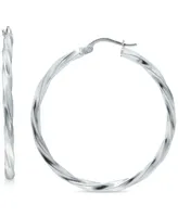 Giani Bernini Twist Hoop Earrings in Sterling Silver
