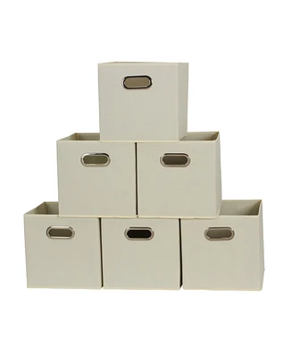 Household Essential Fabric Storage Bins 6 Piece Set