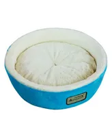Armarkat 15" Soft Plush Round Dount Cat Beds, Dog Cuddler C12HTL/Mb - Waterproof and Skid-free Base