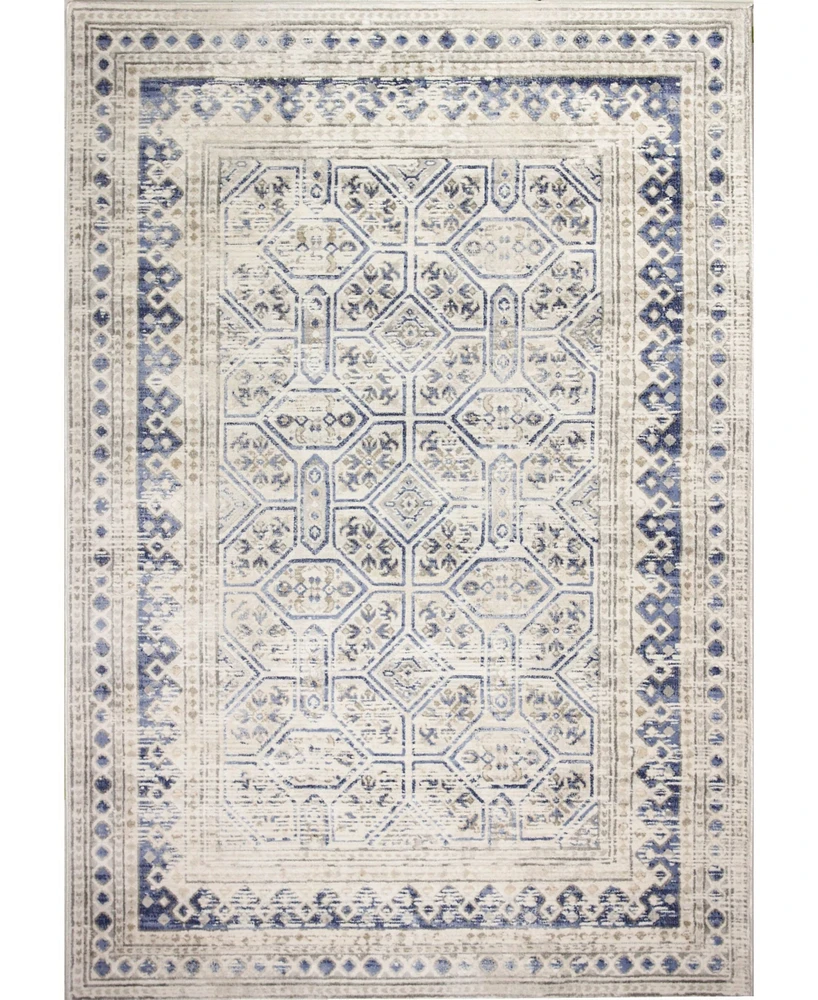 Closeout! Bashian Mesa Mes-05 Ivory, Blue 3'6" x 5'6" Area Rug