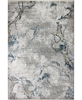 Bashian Charm Cha-02 Gray, Blue 4' x 6' Area Rug