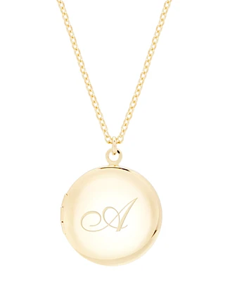 brook & york 14K Gold Plated Isla Initial Long Locket Necklace